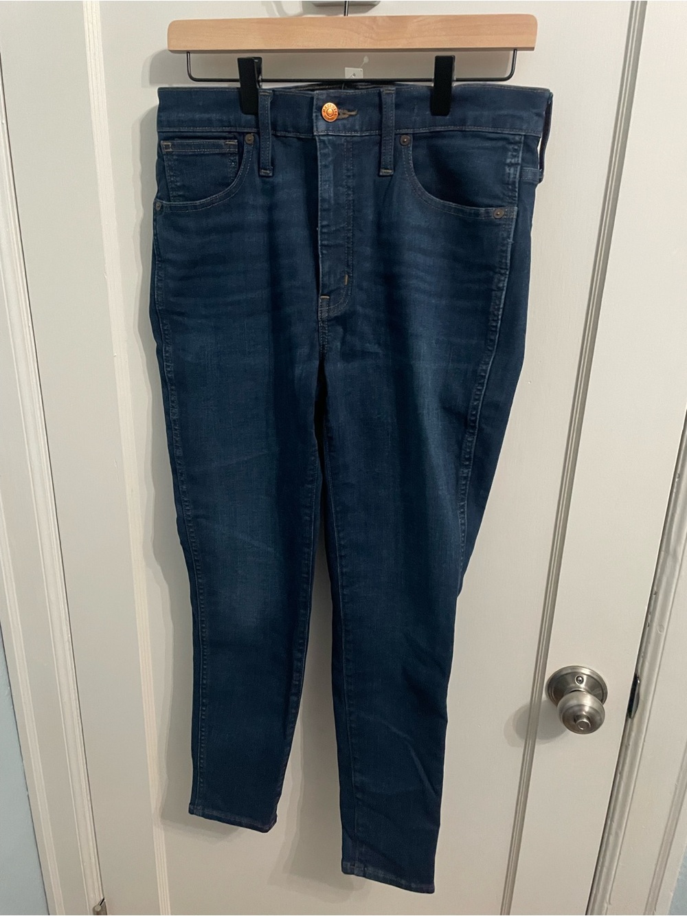 Madewell 10" High-Rise Skinny Jeans NWT Size 30 Petite Dark Indigo Magic Pockets